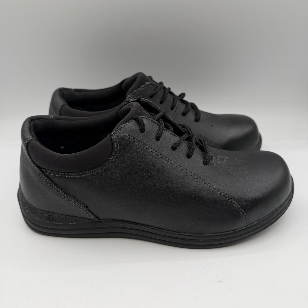Drew Tulip Shoes‎ Womens Sz 9 WW WIDE Black Leather Oxford Orthopedic 10202-12